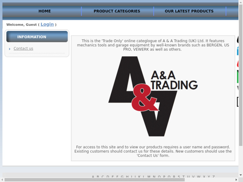 AA Tools Landing Page