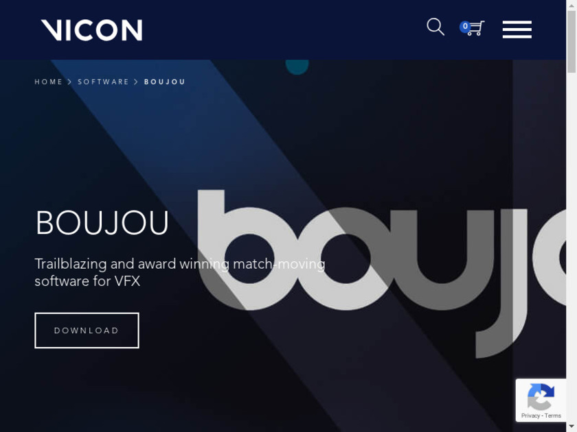 vicon.com boujou Landing Page