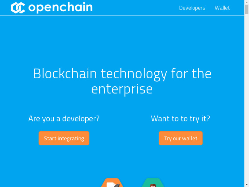 Openchain.org Landing Page