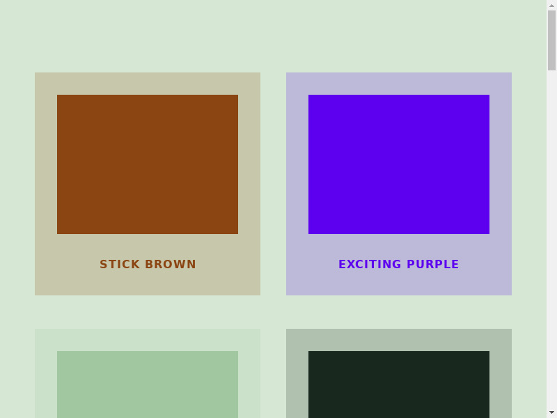 terrible colors Landing page