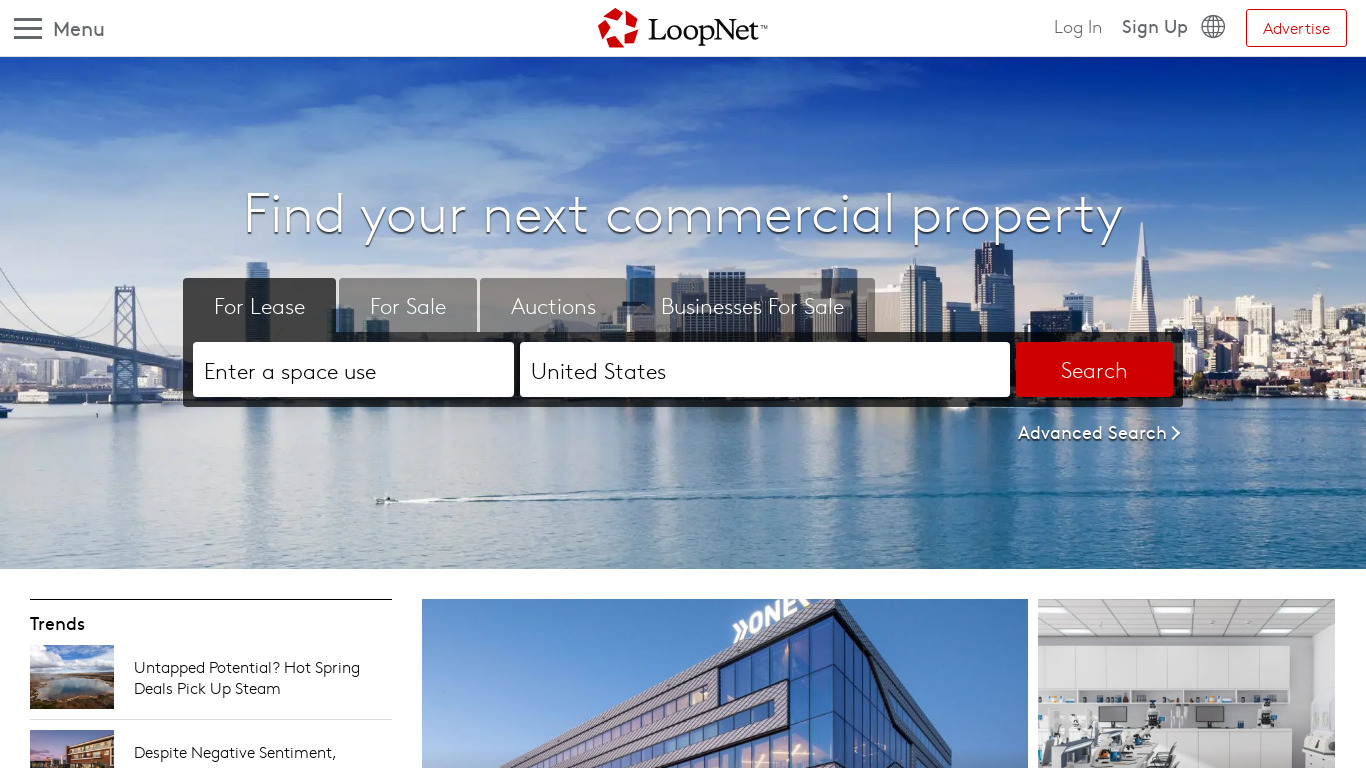 LoopNet Landing page