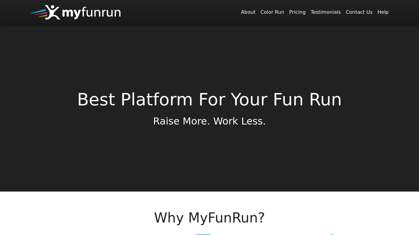 MyFunRun Landing page
