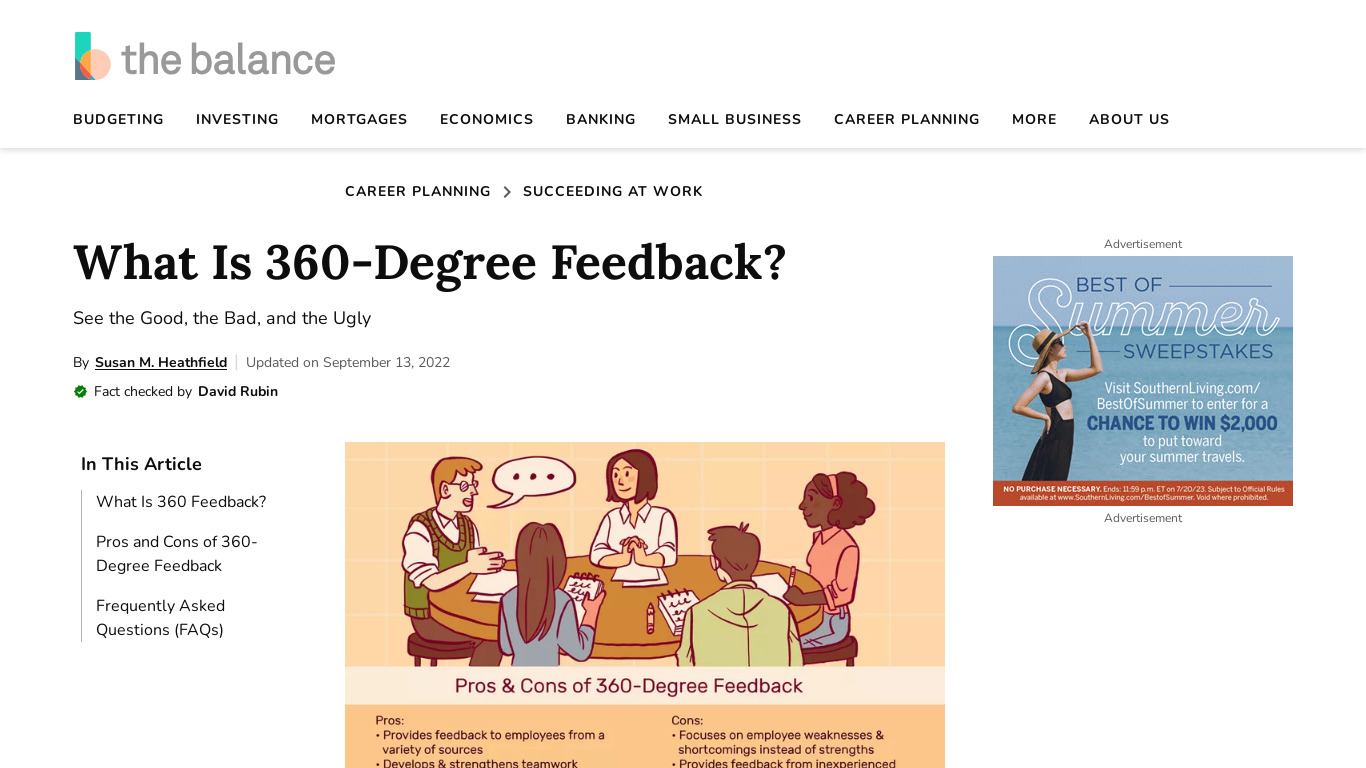 360 Degree Feedback Tool Landing page