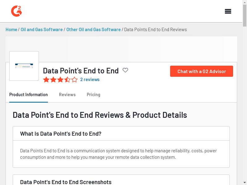 Data Points End to End Landing page