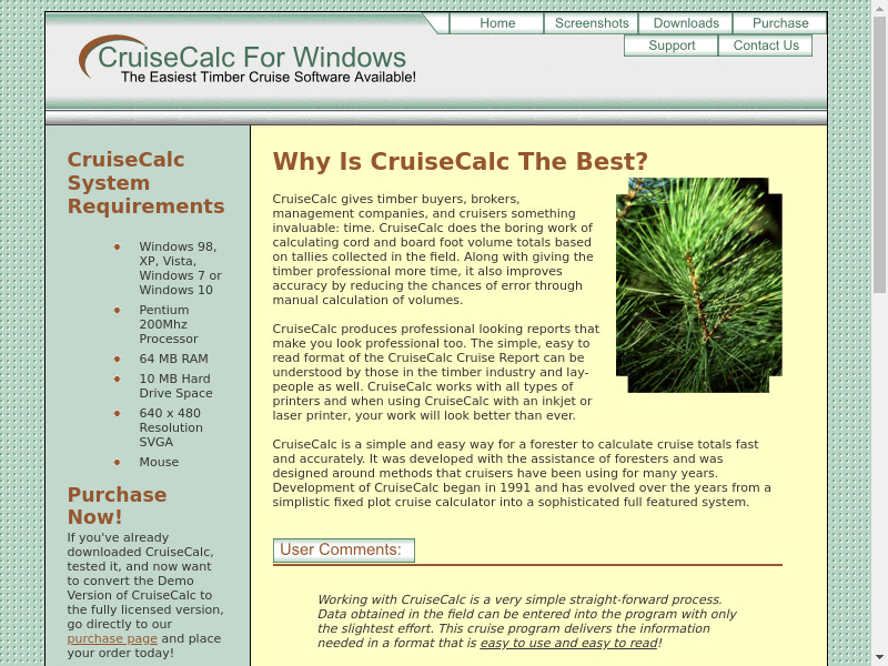 CruiseCalc Landing page