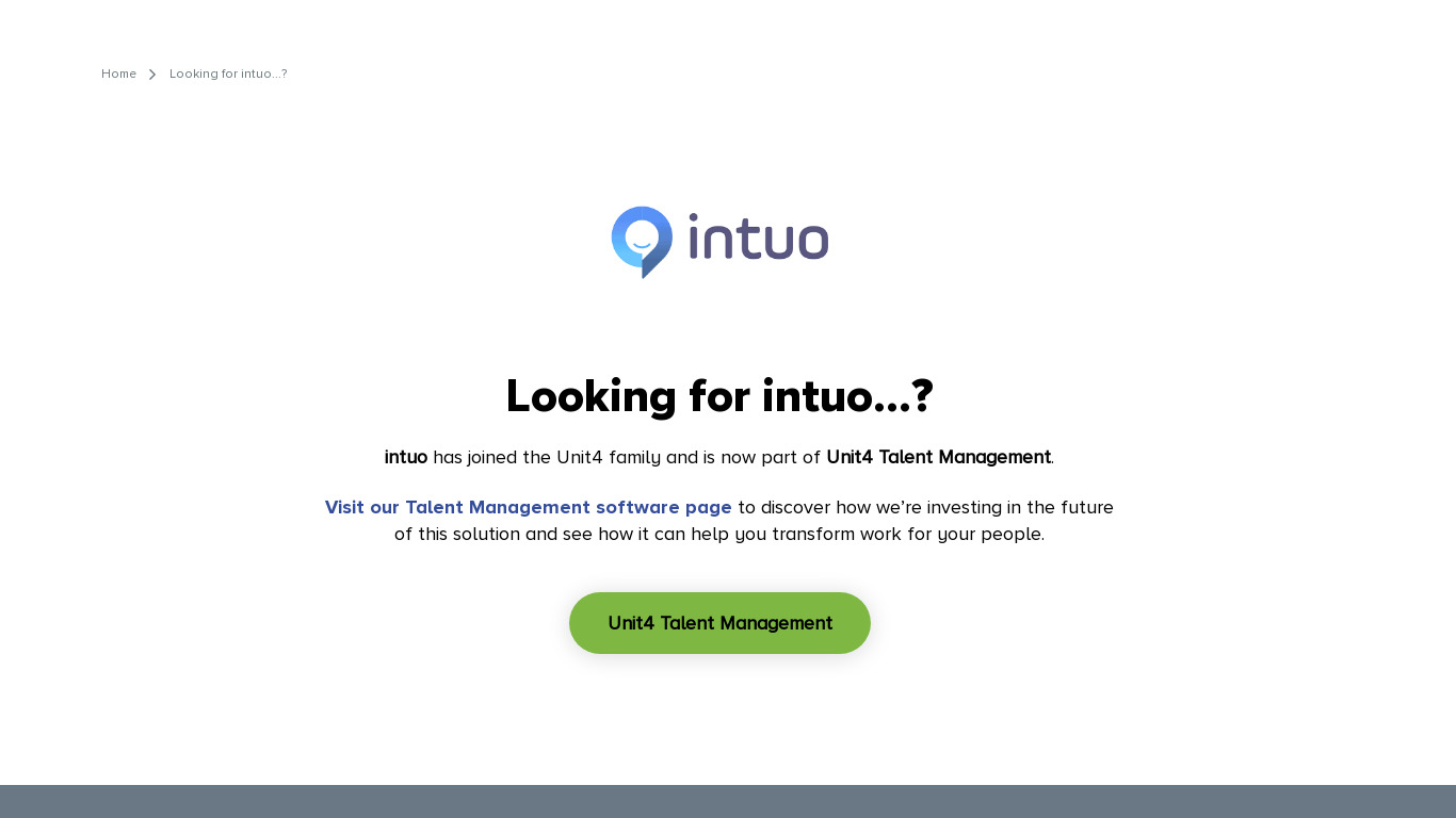intuo engage Landing page