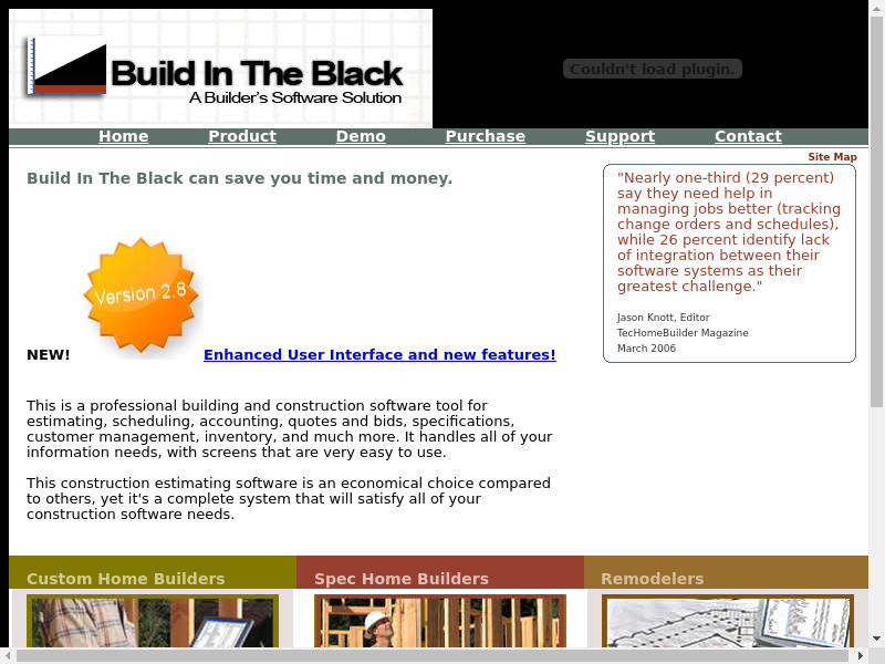 Build In The Black Landing page