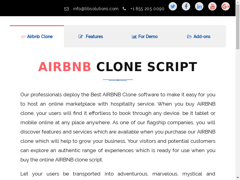 Airbnb Clone Landing page