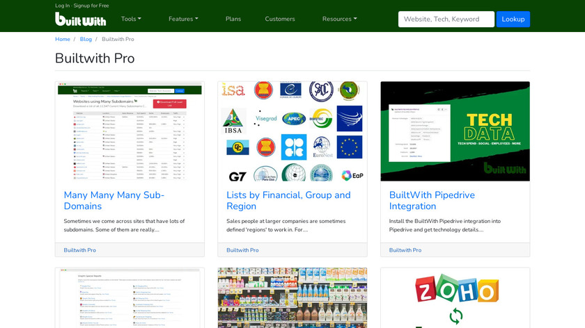 BuiltWith Pro Landing Page