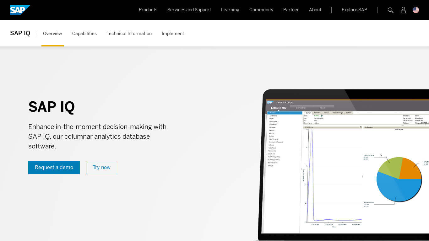 SAP IQ Landing page