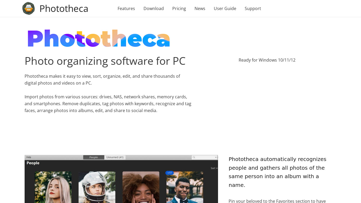 Phototheca Landing page