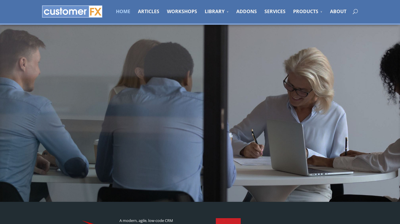 Customer FX Corporation Landing page