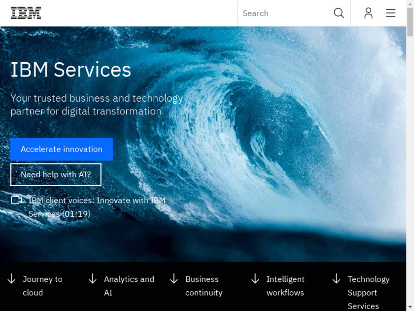IBM Global Services Landing Page