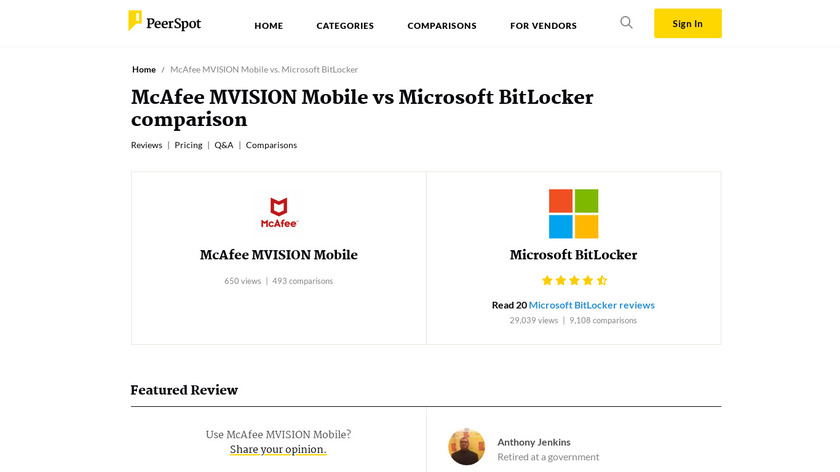 McAfee MDP Landing Page