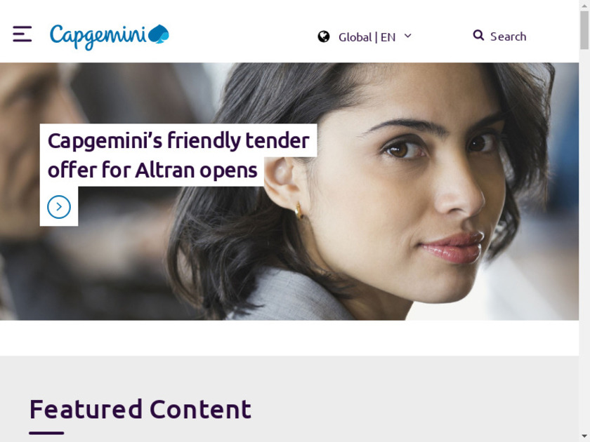 CapGemini Landing Page