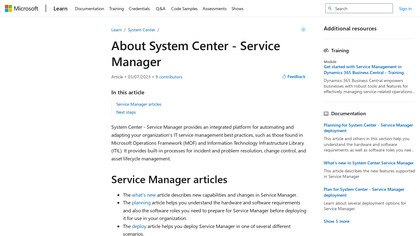 Microsoft System Center Service Manager image