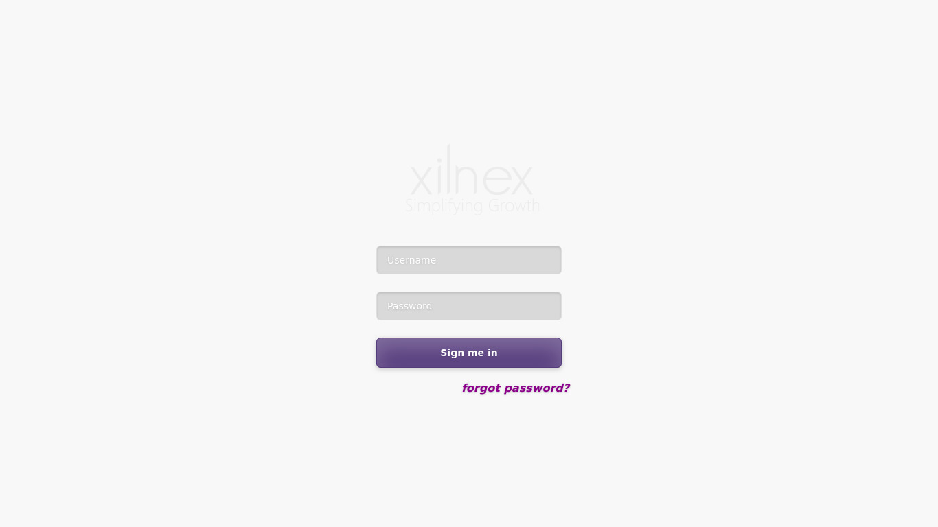 Xilnex Landing page