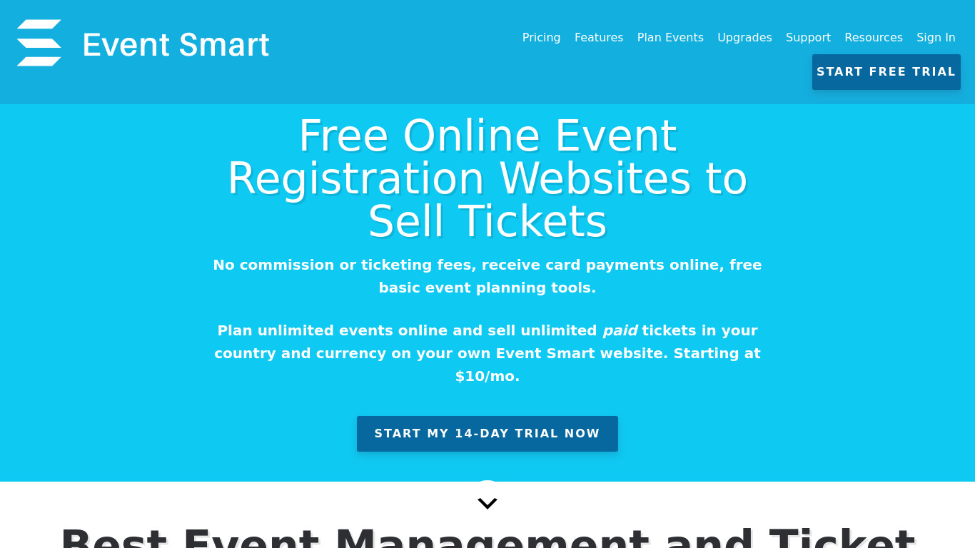 Event Smart Landing page