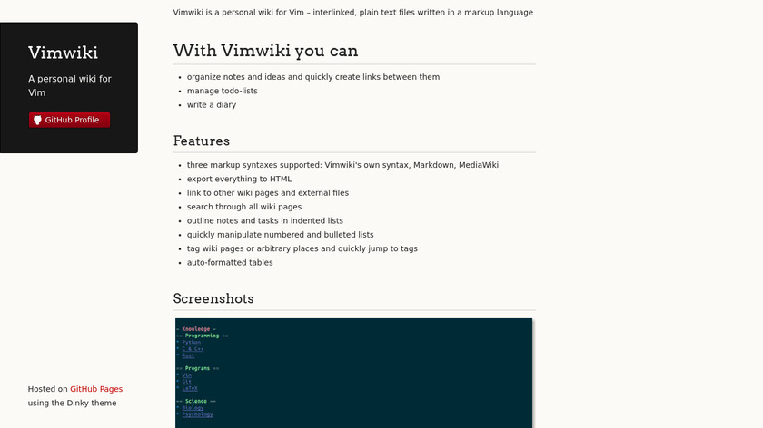 Vimwiki Landing Page