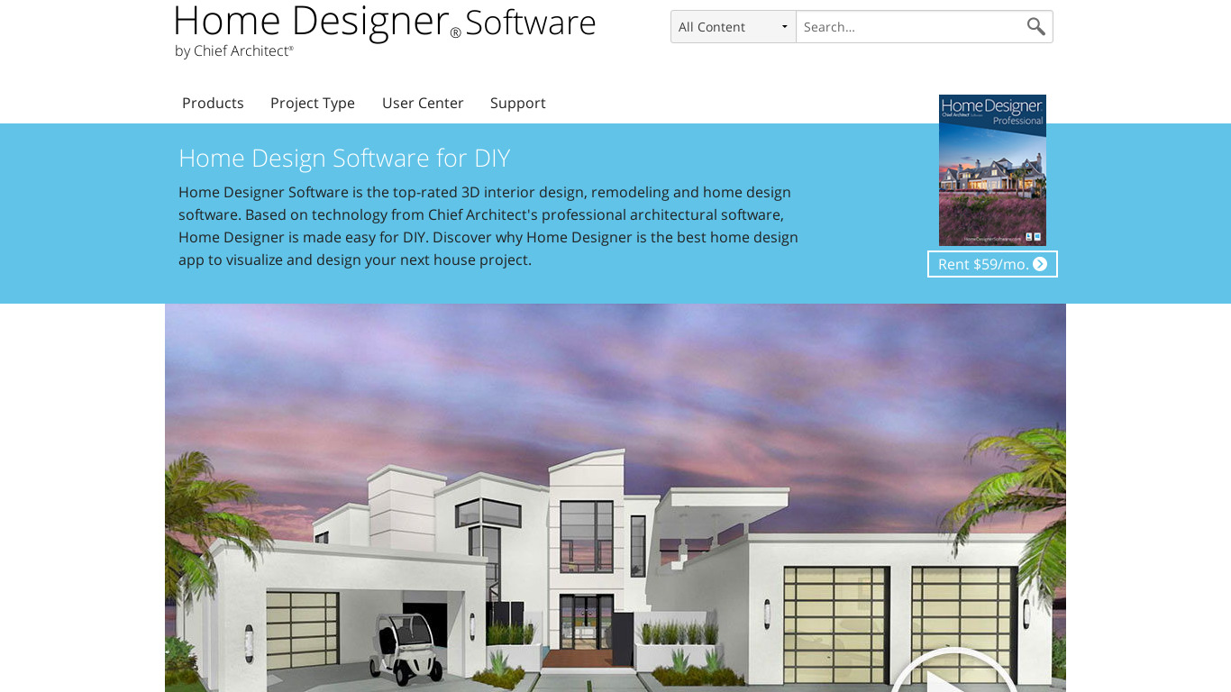 Home Designer Landing page