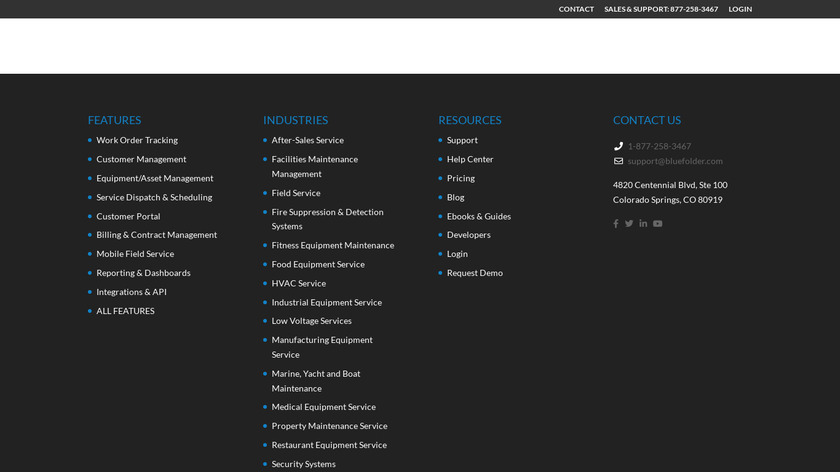 BlueFolder Landing Page