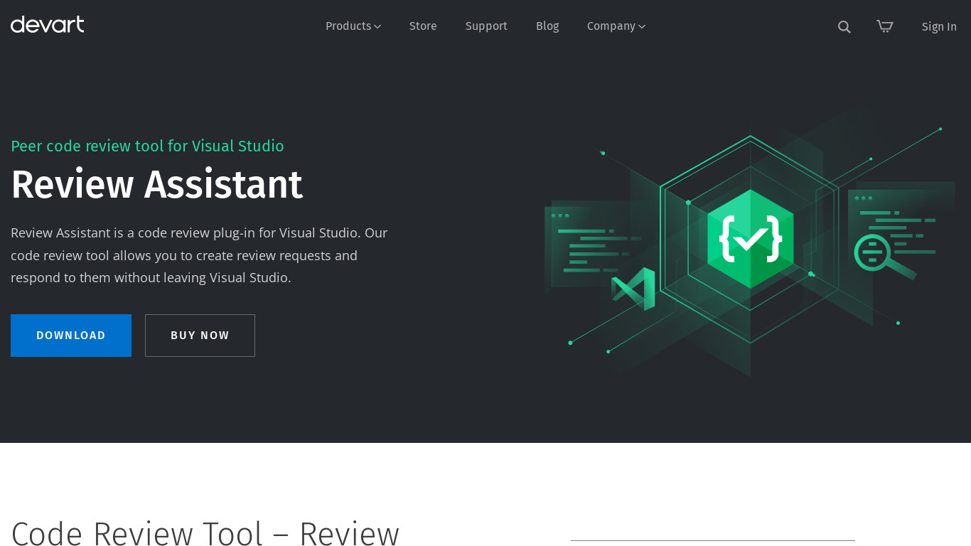 Review Assistant Landing page