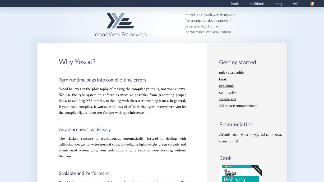 Yesod Landing page