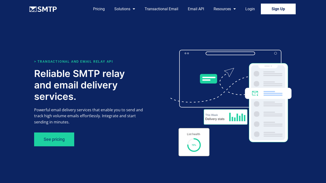 SMTP Landing page