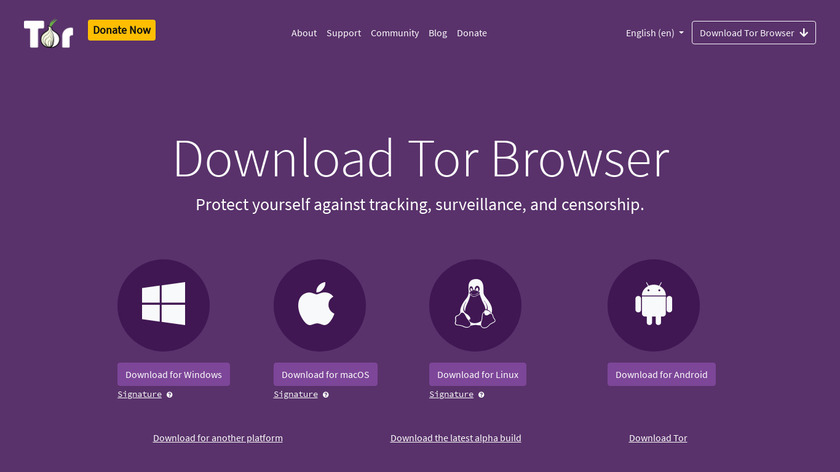 Tor Browser Landing Page