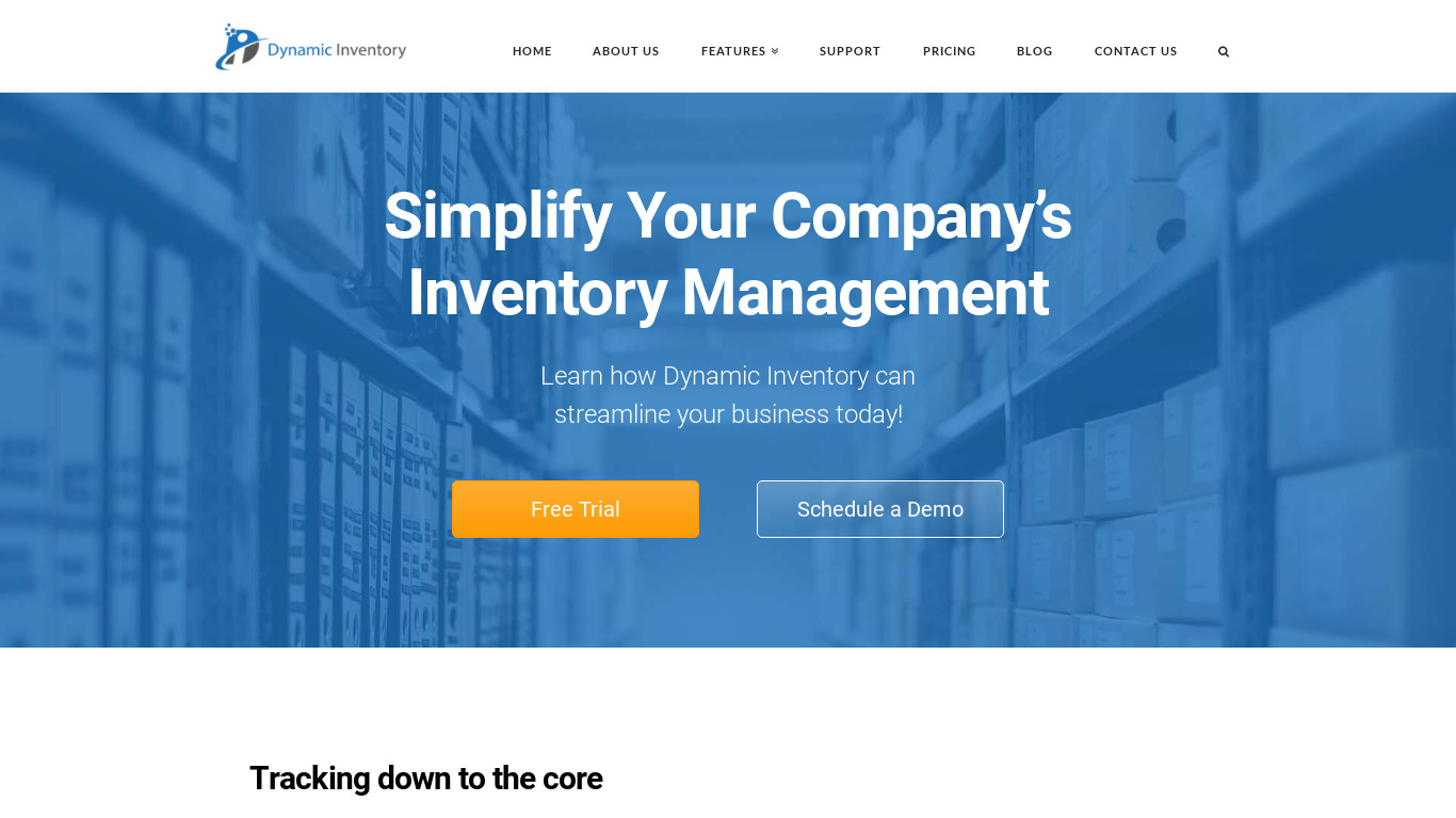 Dynamic Inventory Landing page