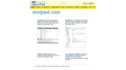 TextPad screenshot