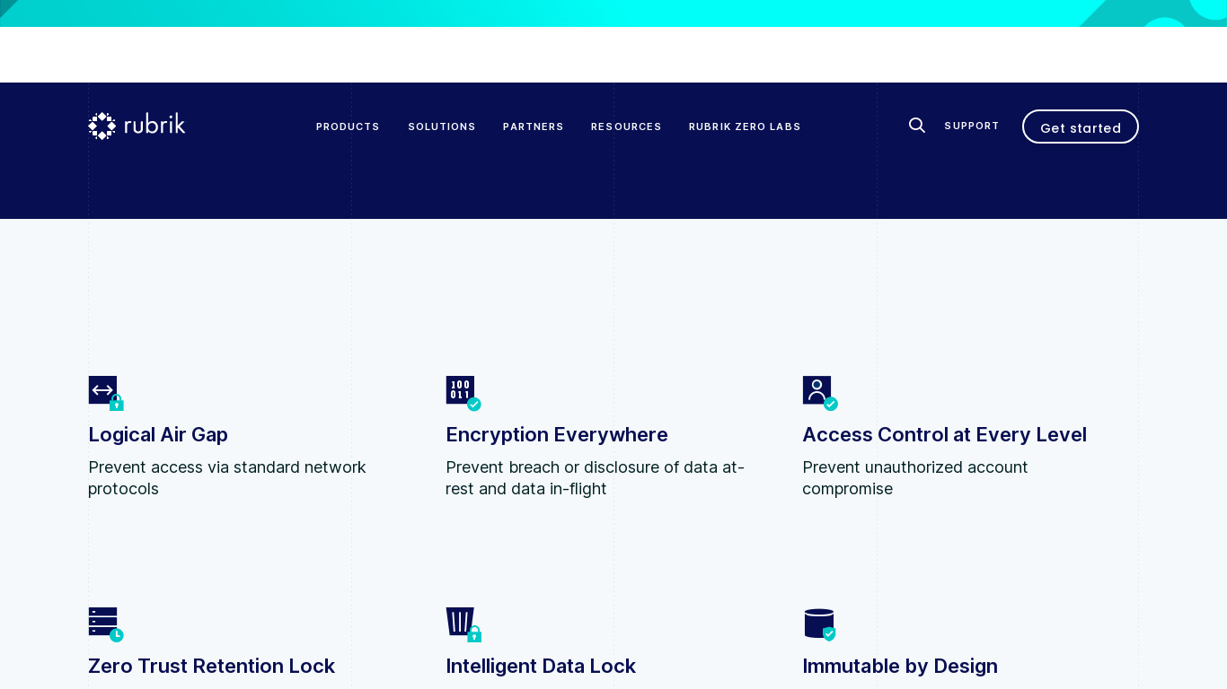 Rubrik Landing page