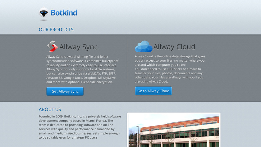 Allway Sync Landing Page
