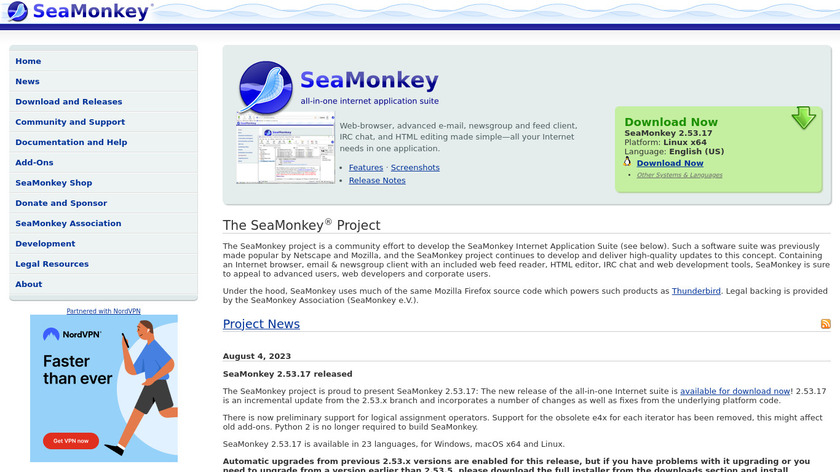 SeaMonkey Landing Page