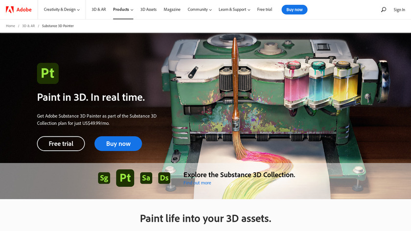 Substance 3D Painter Landing Page