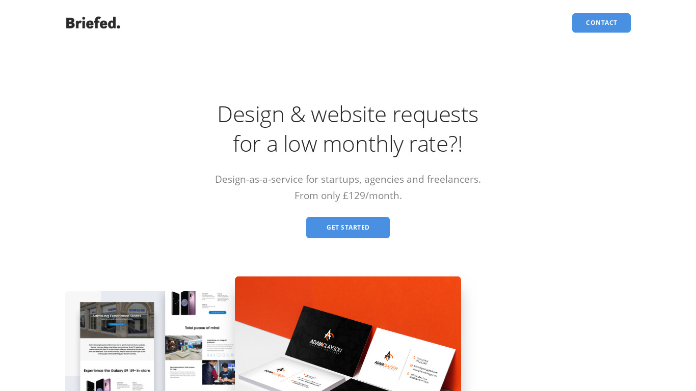 Briefed Landing page