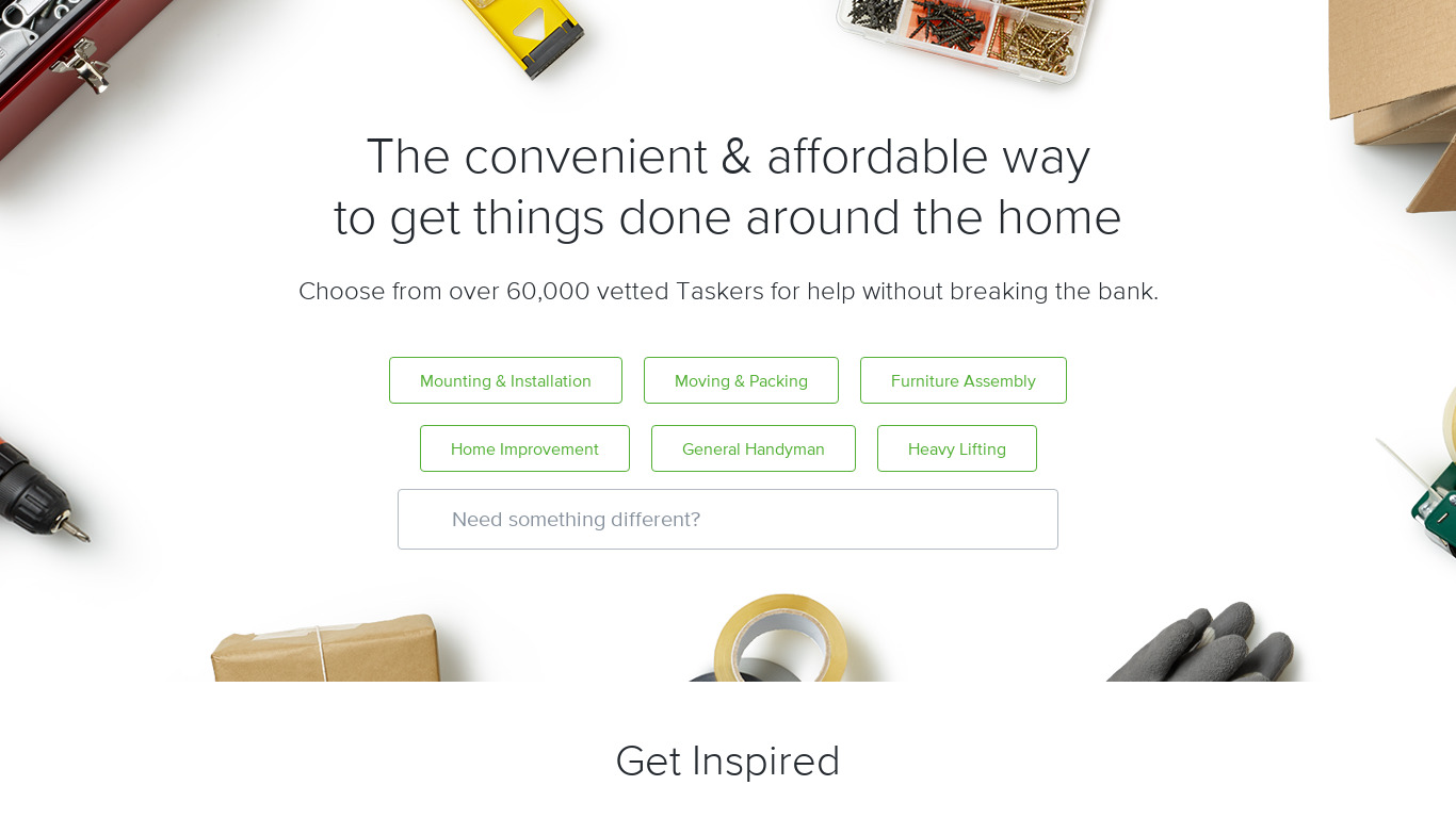 TaskRabbit Landing page