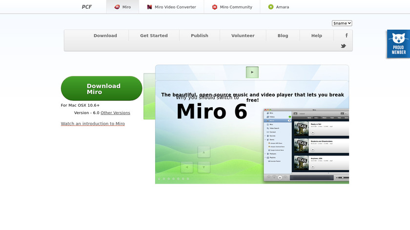 Miro Player Landing Page