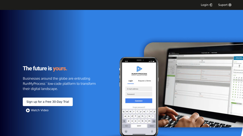 RunMyProcess Landing Page