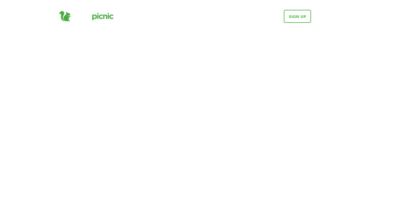 PagePicnic Landing page