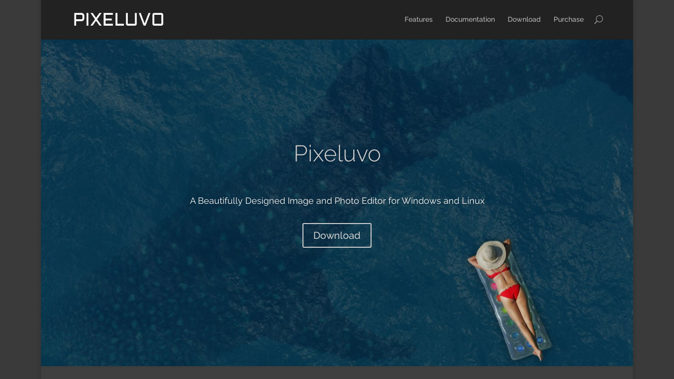 Pixeluvo Landing page