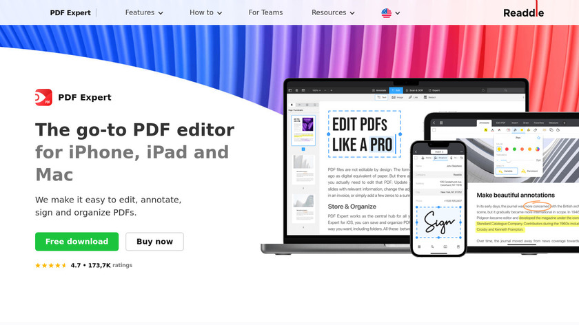 PDF Expert Landing Page