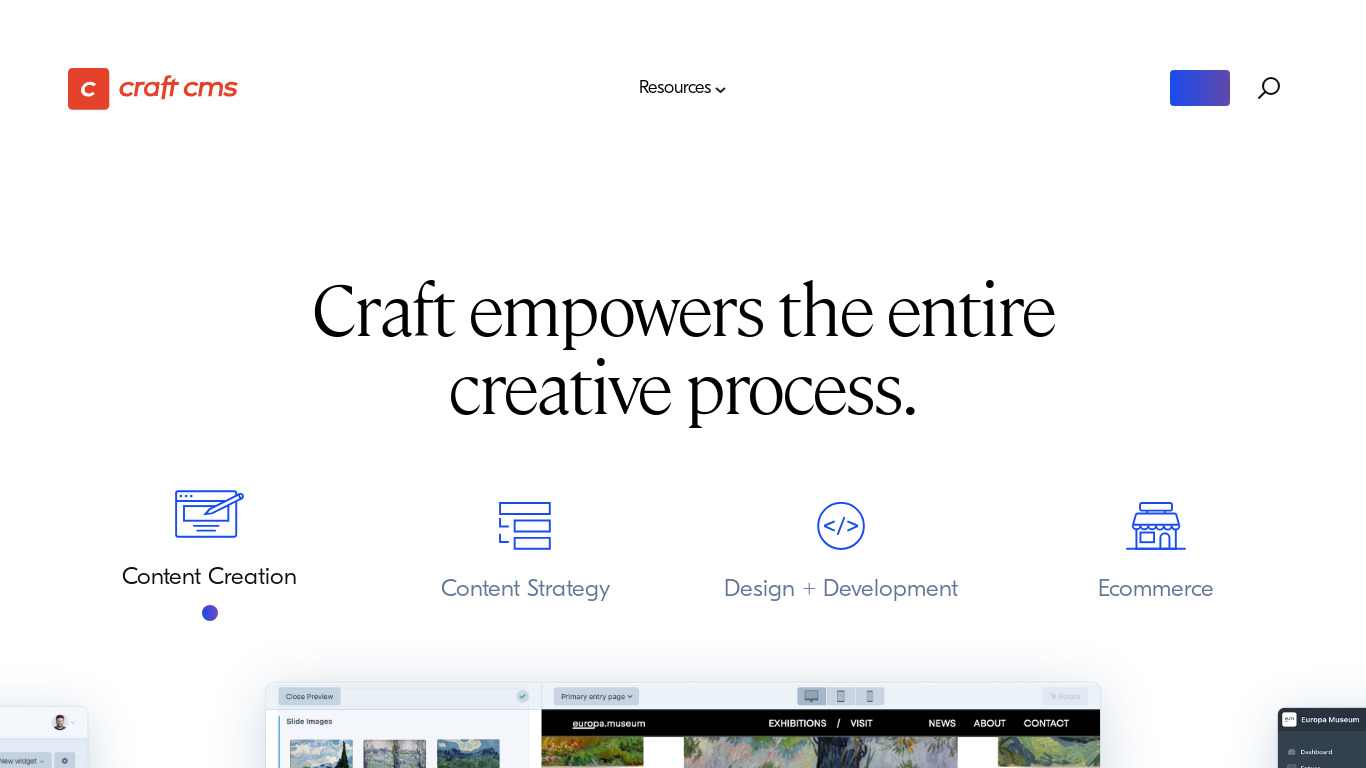 Craft Landing page