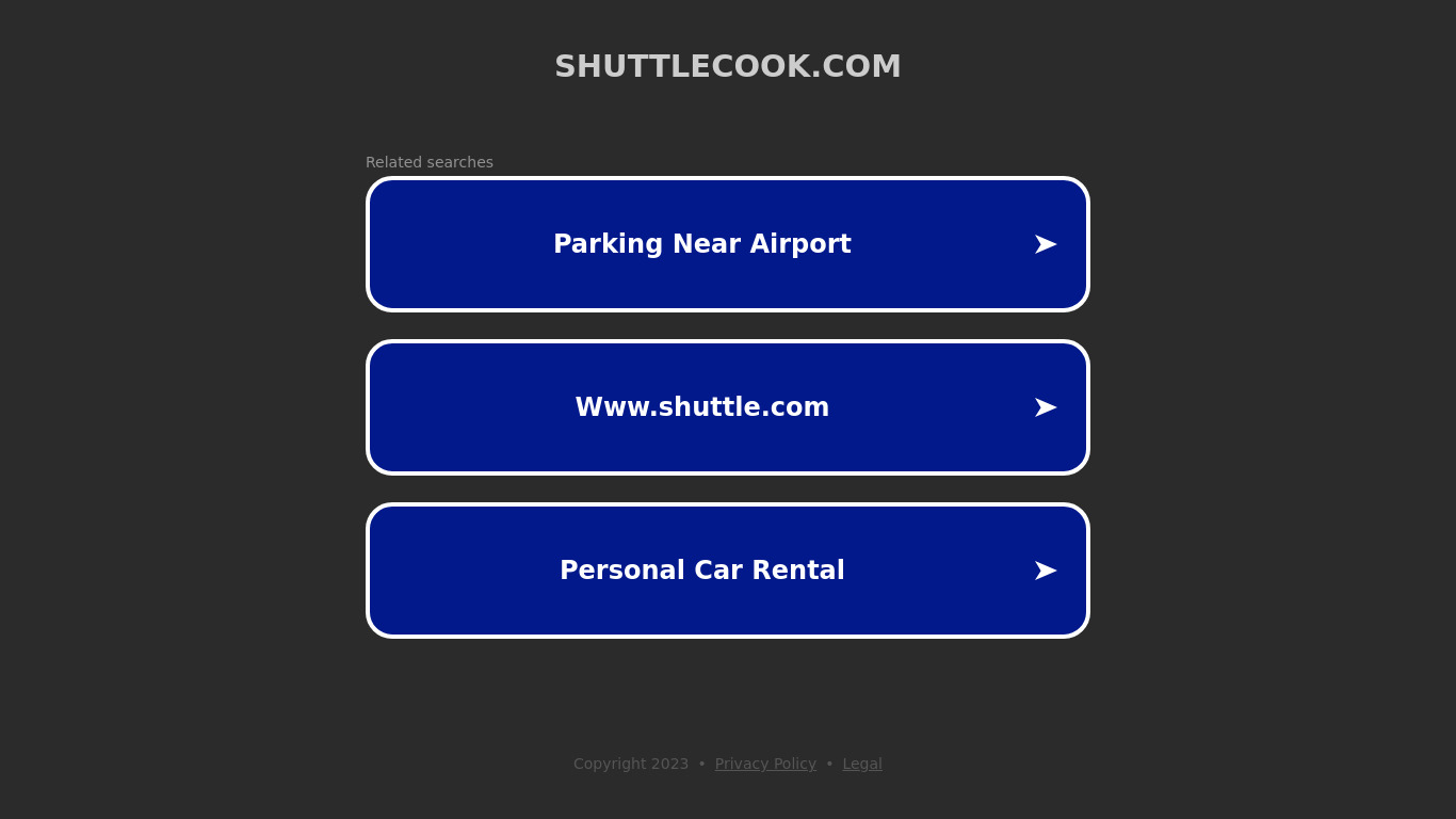 Shuttlecook Landing page