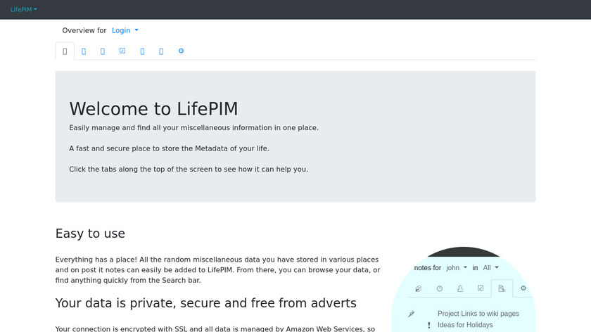 LifePIM Landing Page