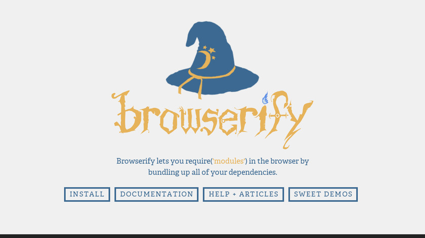 Browserify Landing Page