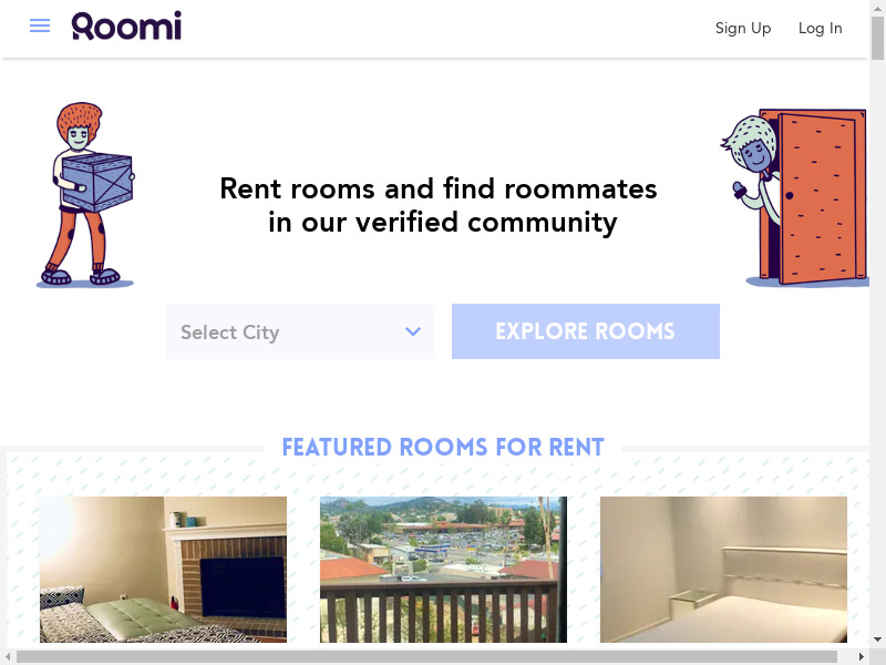 Roomi Landing page