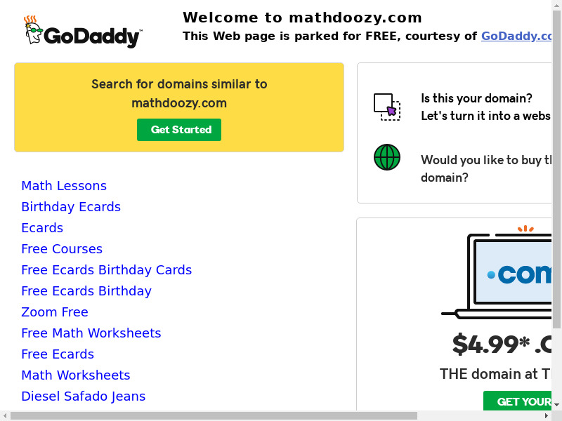 MATHdoozy Landing page