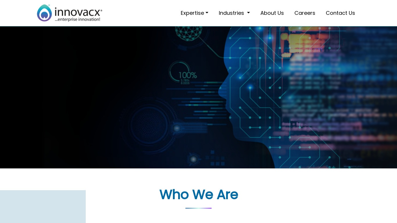 Innovacx Landing page