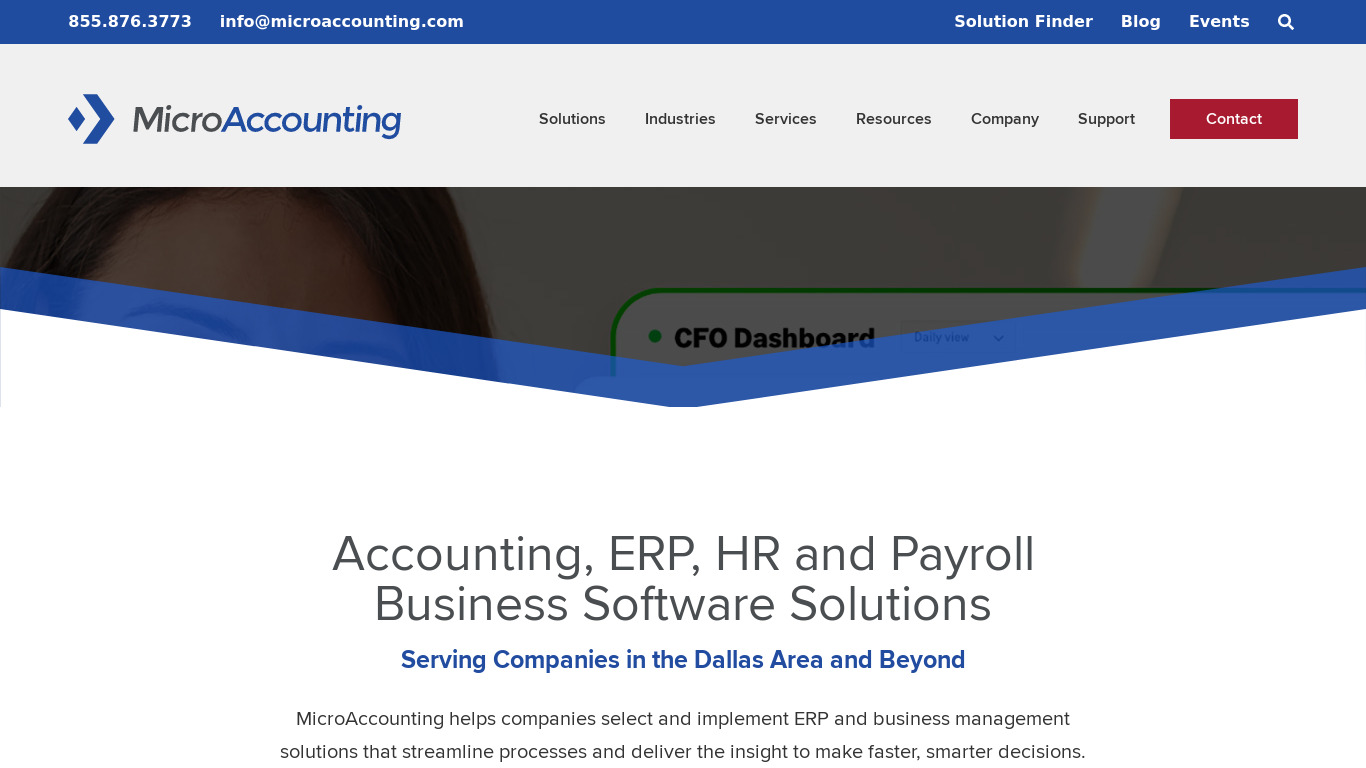 MicroAccounting Landing page